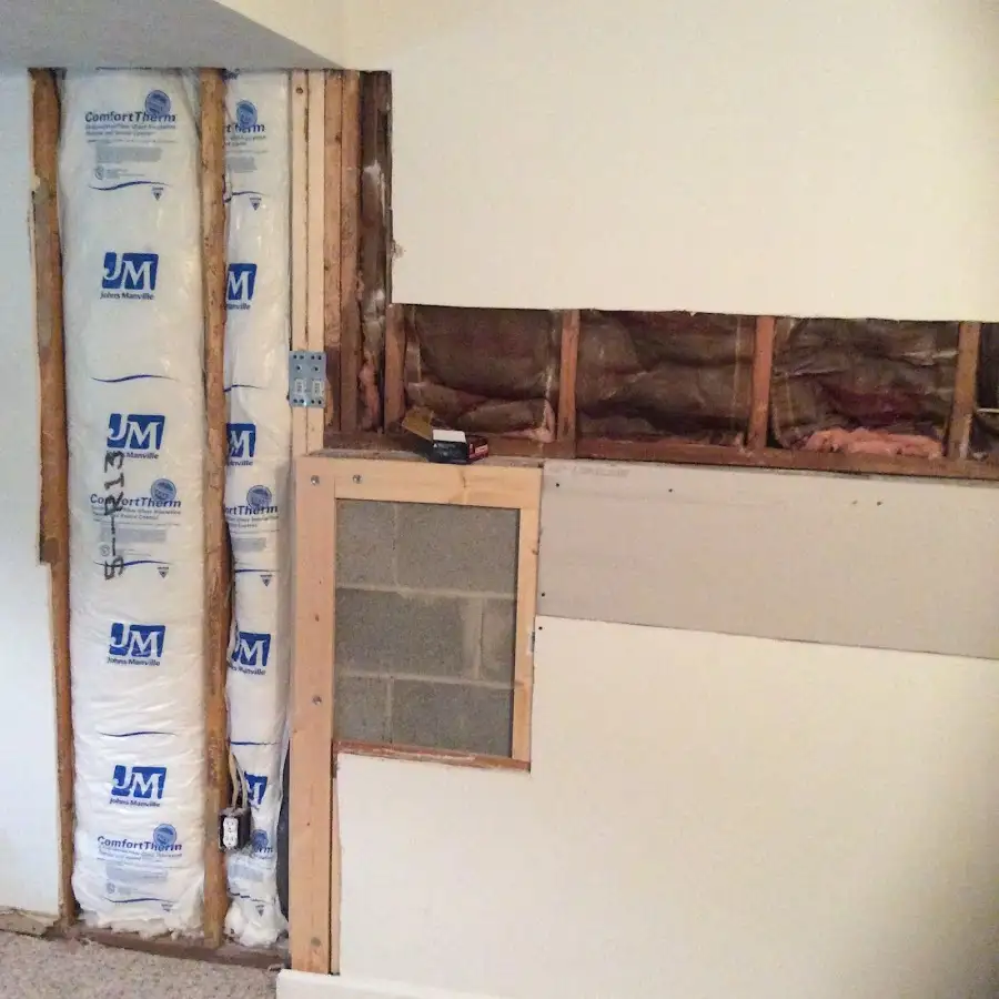 Wall insulation replacement during Structural Drying in Baltimore Highlands